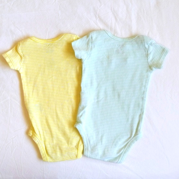 carter's 4-pack soft striped short sleeve bodysuit diaper shirt bundle 3 months - Picture 7 of 7